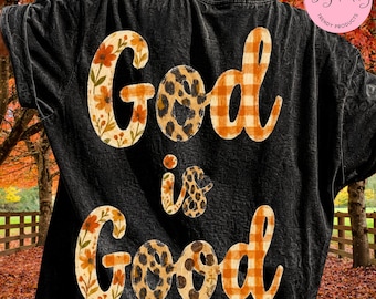 God Is Good PNG, Christian Fall PNG, Autumn Christian Shirt Design, Faith Pumpkin Season PNG, Trendy png ,Retro Fall Sublimation Download