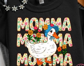 Momma Goose Png, Funny Mama Mothers Day PNG, Vintage Floral Goose Mom Shirt Design, Cute Mama Goose , Mothers Day Mom Life , Goose granny