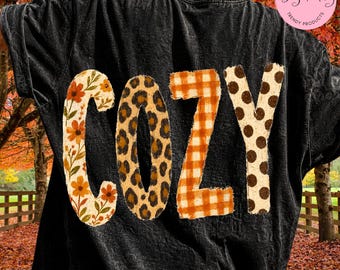 Cozy PNG,  Fall Shirt Design, Autumn  PNG, Retro Fall , Cozy Vibes PNG, Trendy Autumn Graphic ,fall pumpkin, Trendy thanksgiving png