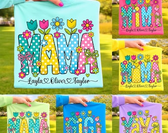 Mama Coquette Floral , Mom Nana Gigi Yaya PNG, Floral Name Design, Personalized Mother’s Day PNG, Girly Coquette Flowers, Preppy Dainty