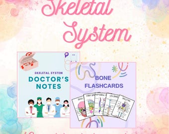 Kompletter Skeletal System Anatomy Study Guide | Notizen&Lehrkarten | Medizinische Pflegeschule Ausgabe 2025-26 | PDF-Datei