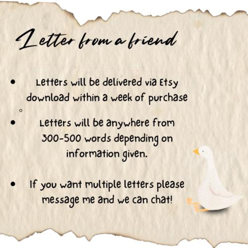 Comforting Letter From a Friend - Etsy