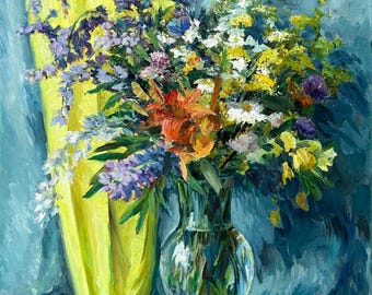 銅の花瓶のダリア - ポール・ゴーギャン手描きの油絵複製、静物画の