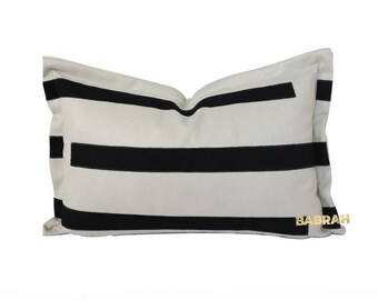 Genuine Real Leather Black White Pillow Standard Queen King Body Size Pillows Unfilled