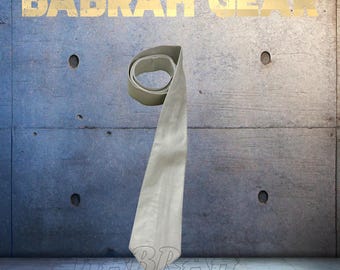 White Premium Lambskin Napa Real Genuine Leather Neck Tie Leather Shirt Ties