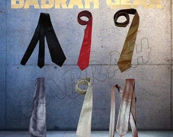 6 Packs Premium Napa Real Genuine Leather Neck Tie Leather Shirt Ties Multiple Colors