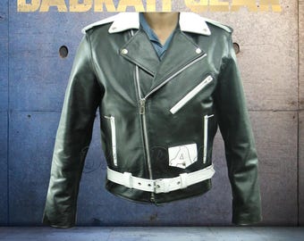 Men's Leather Motorcycle Jacket: Casual Biker Jackets New # 107