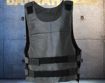 Premium Genuine Leather Motorcycle Vest: Biker Riding Touring Street Vests # 215