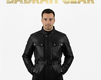 Men's Leather Motorcycle Jacket Casual Biker Coat Jackets New