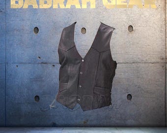 Premium Genuine Leather Motorcycle Vest: Biker Riding Touring Street Vests # 234