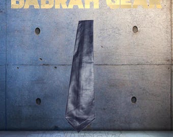 Blue Premium Lambskin Napa Real Genuine Leather Neck Tie Leather Shirt Ties