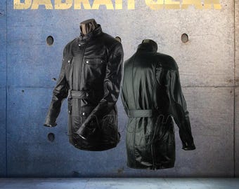 Men's Leather Motorcycle Jacket: Casual Biker Jackets New # 133