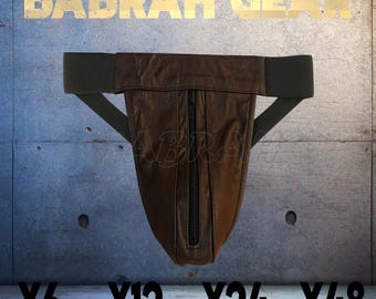 Lambskin Leather Jockstrap: Zipper Front, Elastic Back - Bulk Lot