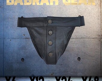 Lambskin Leather Jockstrap: Button Fly, Soft Leather, Wholesale Lot