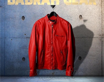 Men's Leather Motorcycle Jacket: Casual Biker Jackets New # 111