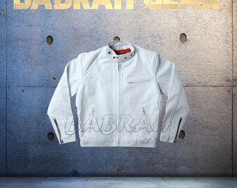 Men's Leather Motorcycle Jacket: Casual Biker Jackets New # 122