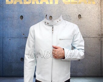 Men's Leather Motorcycle Jacket: Casual Biker Jackets New # 125