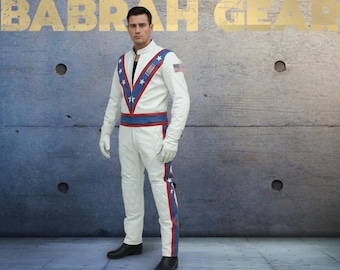 Custom Leather Motorcycle Racing Suit: Cowhide, Removable Protectors