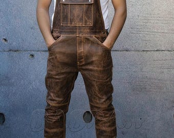 Leather Bib Overalls