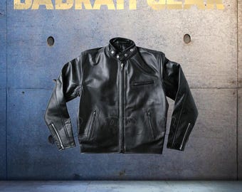 Men's Leather Motorcycle Jacket: Casual Biker Jackets New # 123