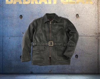 Men's Leather Motorcycle Jacket: Casual Biker Jackets New # 101