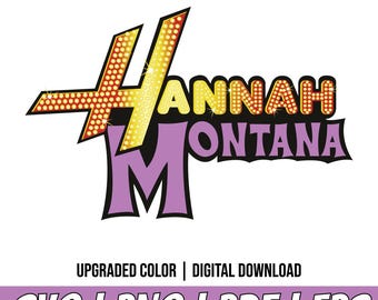 New Hannah Montana PNG Name Design, Hannah Montana Png, Hannah Montana Logo Tshirt High quality PNG file instant download