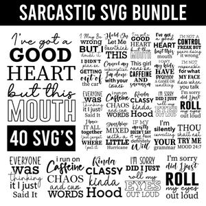 Sarcastic svg, Sarcasm Svg Bundle, Sarcastic Bundle Svg, Funny Svg Bundle, Funny quotes Svg Bundle, Sarcastic Sayings Svg Bundle,Sarcasm Svg