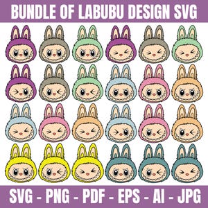 Labubu Designs Svg, Labubu Png, Labubuu Sublimation, T Shirt Design, Monster Characters, Svg Cut Files, Instant Download