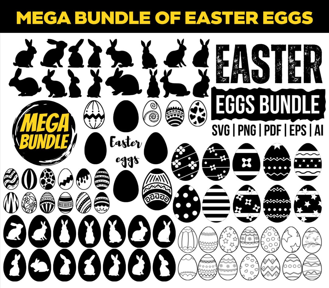 Easter Egg Bundle SVG Files | Easter 2025 Cut Files | Easter Egg ...
