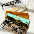 Personalized Wide-Tooth Comb, Custom Engraved Comb, Bridesmaid Gift, Wedding Favor, Purse Comb