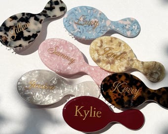 Peineta personalizada grabada, peineta con nombre personalizado para bolso, mini cepillo para el cabello para mujer, regalo para damas de honor