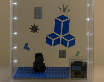 LED Toy Storage Shelf | Brick Build Organizer, Montessori Gift