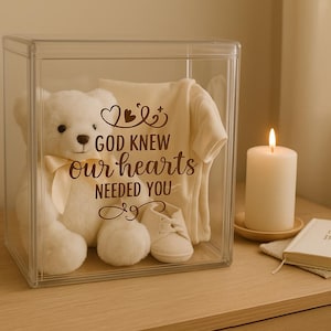 Baby Dedication Gift Box | Christening Keepsake | Baptism Gift for Boys & Girls | Religious Newborn Gift | Nursery Memory Box