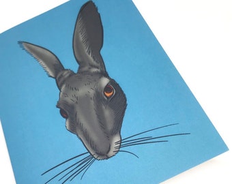 Black Rabbit Card Watership Down's Prince with a Thousand Enemies Greetings