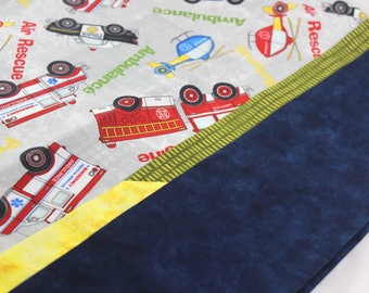 Emergency Hero Pillow Case - Standard Single -  Ambulance, Fire Men and Air Support Kid's Adventure Bed Linen