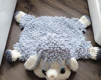 Chubby baby mammoth, Handmade rug for a children&#39;s room