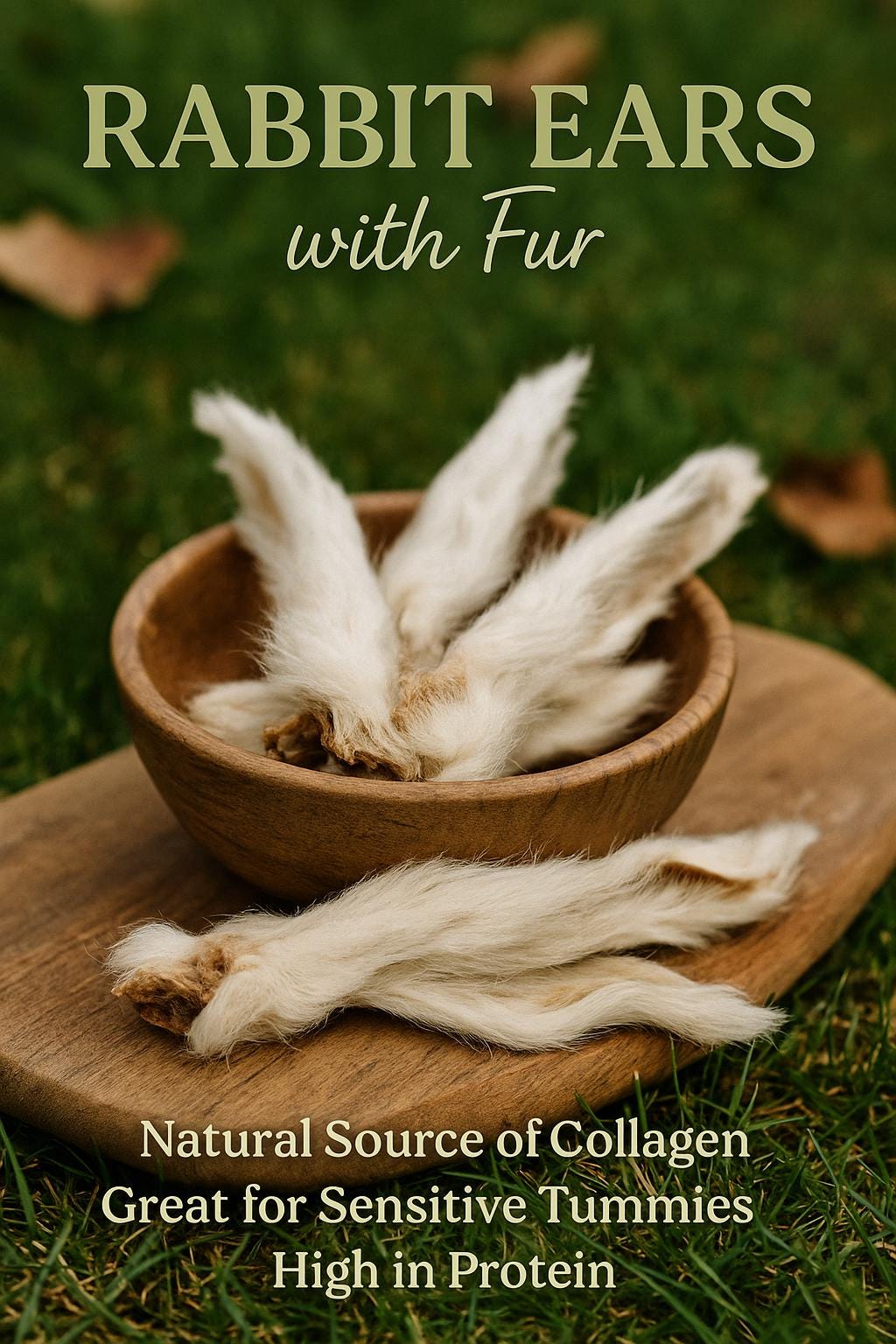 PAWLICIOUS Furry Rabbit Ears, Natural Dog Chews (1 Kg) - Etsy UK