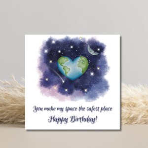 Space Boyfriend Girlfriend Birthday Card,Birthday Card for him for her,Gift for her for him,Birthday Card for friend, Favorite person Card