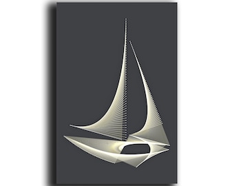 Zeilboot: tekenreekssjabloon (50 x 75 cm)