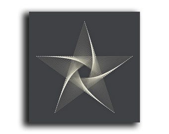 Plantilla de arte con cuerdas de estrella (50 x 50 cm)