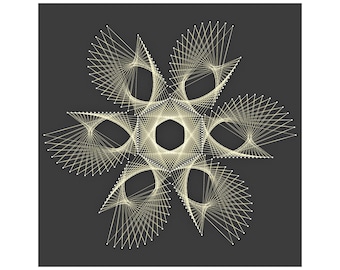 Flor - Plantilla de arte con hilo (50 x 50 cm)