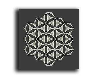 Plantilla de arte con cuerdas - Forma hexagonal (50 x 50 cm)