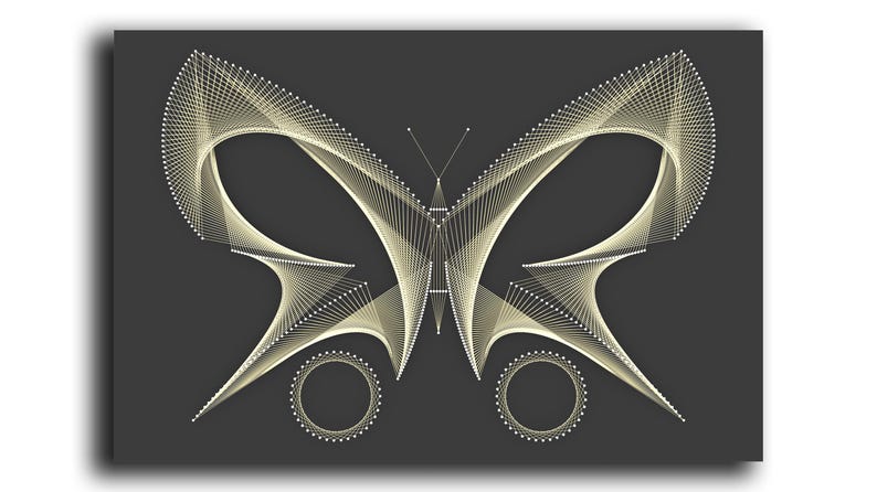 Butterfly - String Art Template (75 X 50 Cm) - Etsy