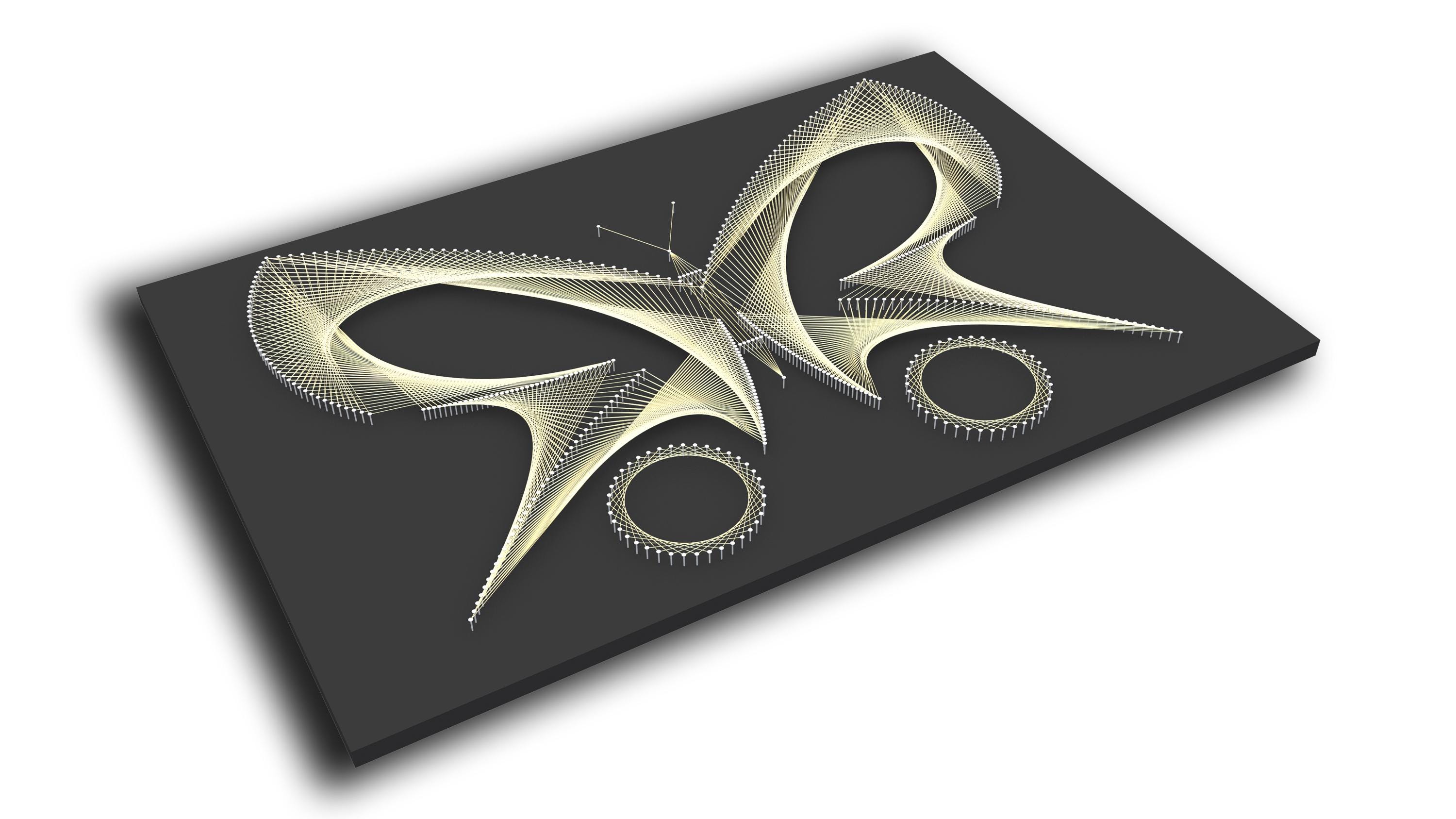 Butterfly - String Art Template (75 X 50 Cm) - Etsy