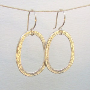 Silver Oval Earrings, Silver Earrings, Simple Dangle Earrings, Oval Earrings Silver, Oval Shaped Earrings, Dangle Oval Earrings