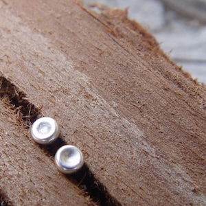 Siver Stud Earrings, Tiny (3mm) Pebble Sterling Silver Post Earrings, Sterling Silver Earring Stud,  Sterling Tiny Studs