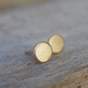 Gold Stud Earrings, 5mm Small Gold Earrings, Gold Stud Earring, Gold Circles Studs, Stud Earings