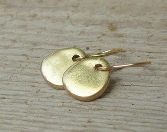 Boucles d'oreilles cercle, Boucles d'oreilles disque en or, Boucles d'oreilles en or, Boucles d'oreilles en or, Boucles d'oreilles simples en or, Boucles d'oreilles de forme organique