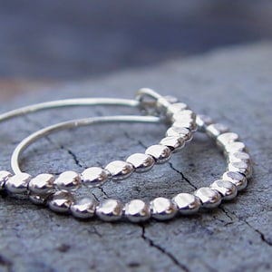 Silver Hoops , Sterling Silver Hoops, Silver Earrings, Sterling Silver Earring, Silver Hoop Earrings, Small Silver Hoop Earrings image 3