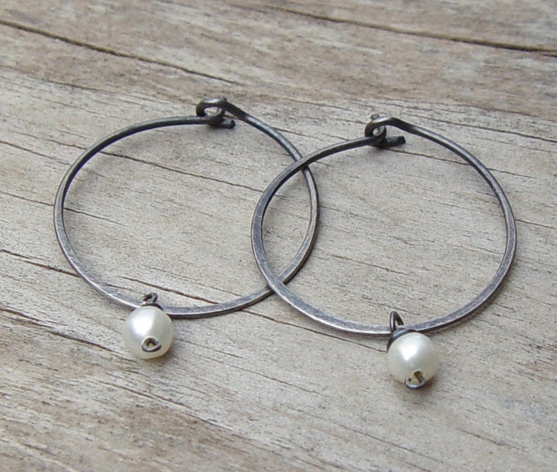 tiny hoops silver